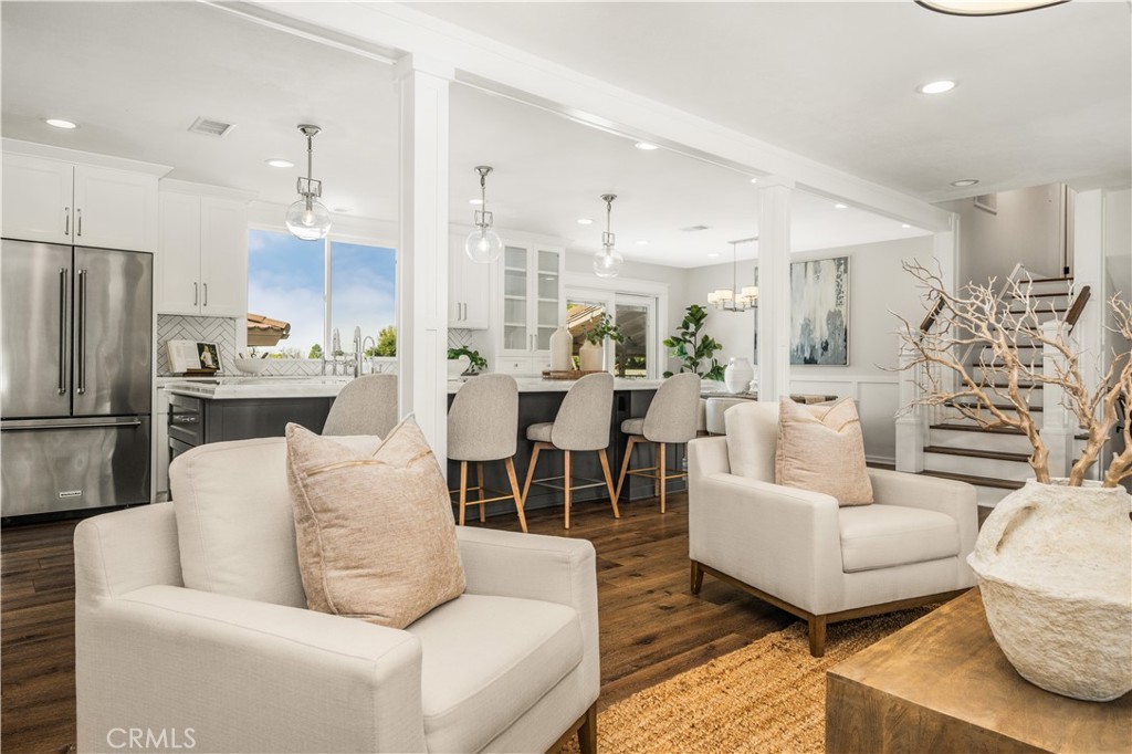 1440 North Harding Street Orange, CA 92867 - Photo 8 of 38 a living room with furniture and a view of kitchen
