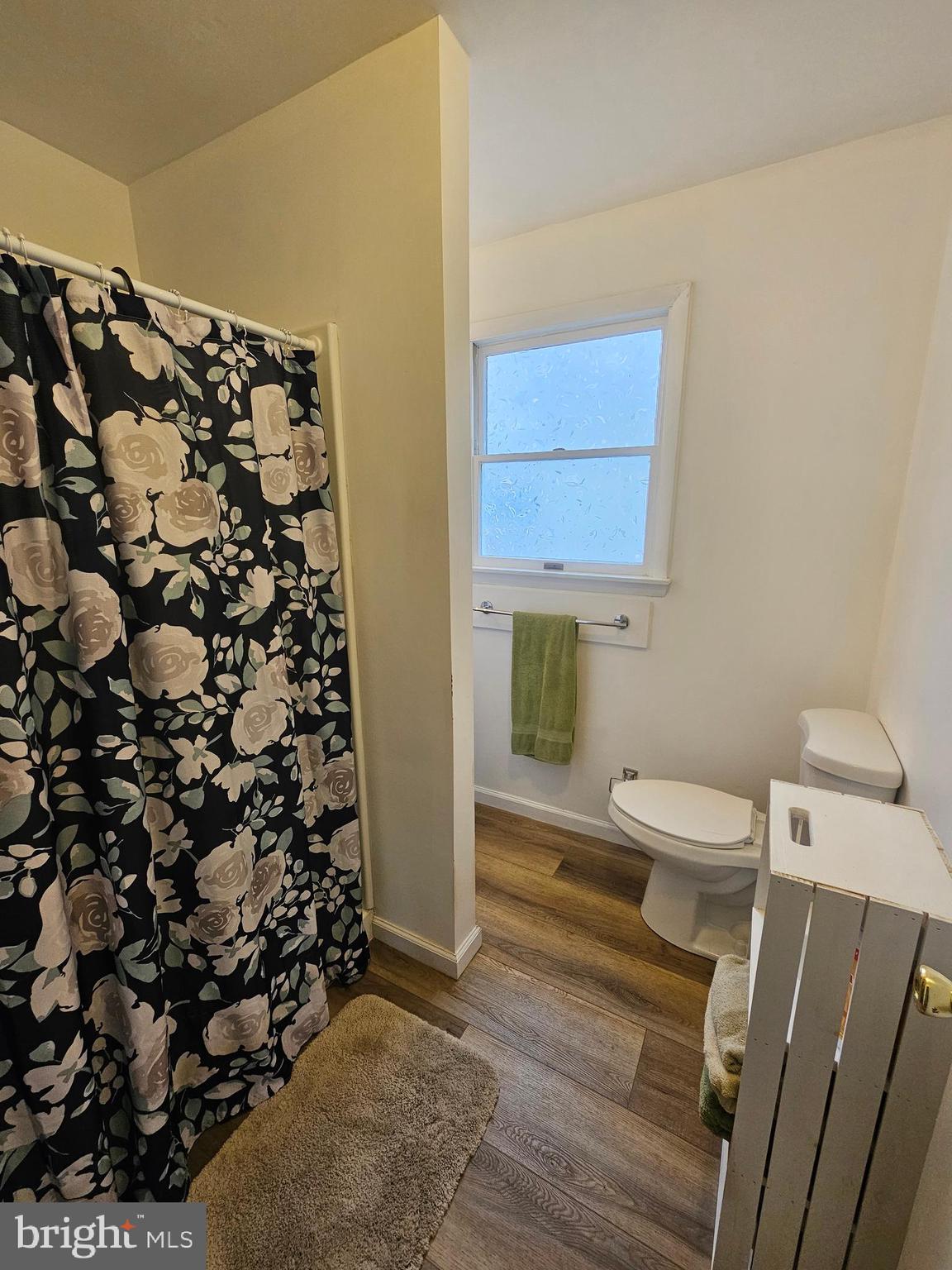 82 Basin Road Earleville, MD 21919 - Photo 41 of 46 a bathroom with a toilet and a shower curtain