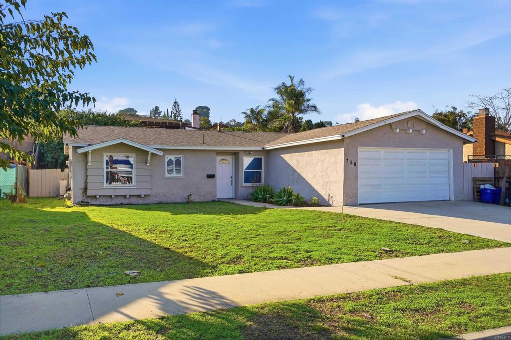 738 Carlsbad Street Spring Valley, CA 91977 - Photo 9 of 40 a view of a backyard with a garden and plants