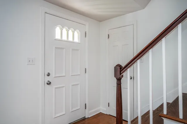 a view of an entryway with staircase