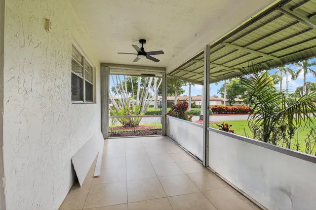 a view of porch with seating space