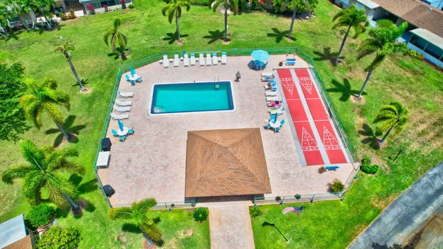 a aerial view of a house