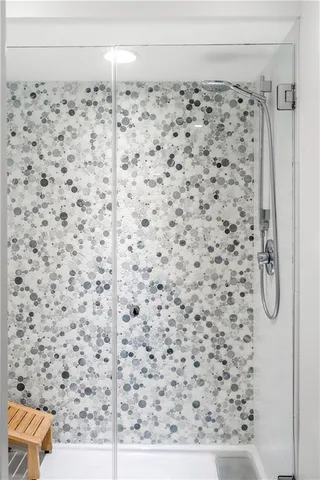 a view of a building on a city street