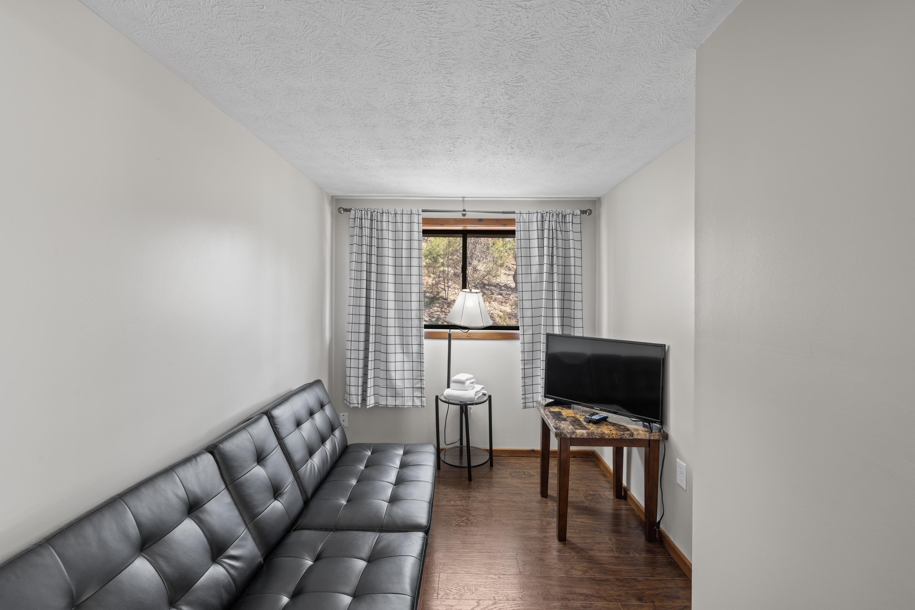 673 Killmon Road Basye, VA 22810 - Photo 31 of 74 a living room with furniture a flat screen tv and a window