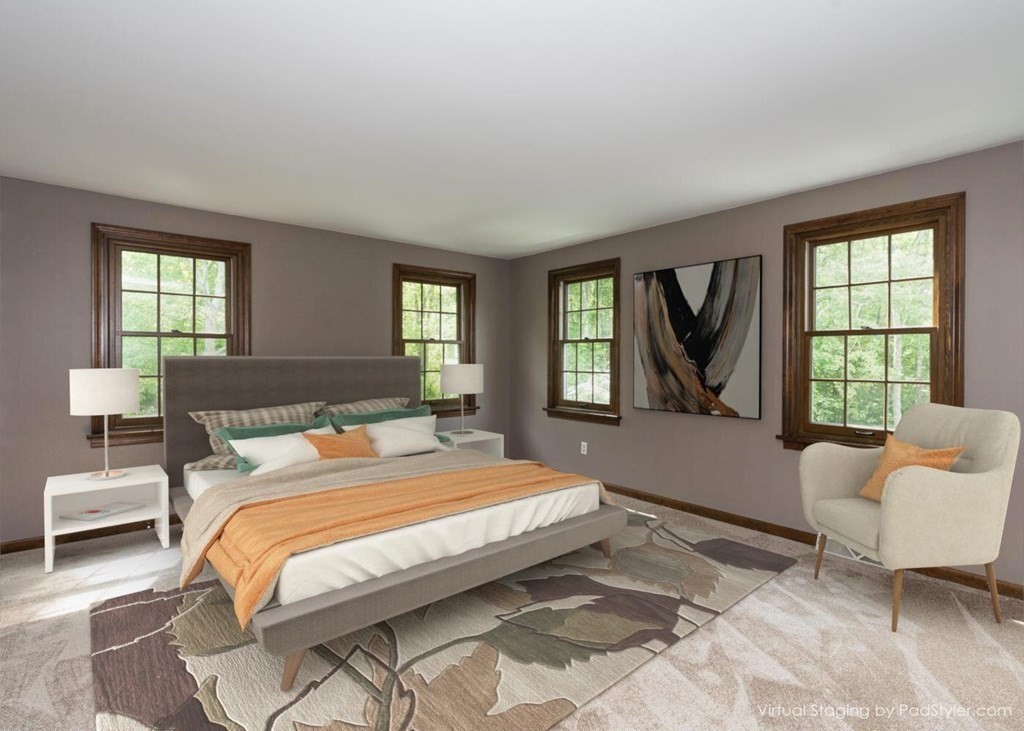 151 Ames Road Hampden, MA 01036 - Photo 24 of 41 a bedroom with a bed and a large window
