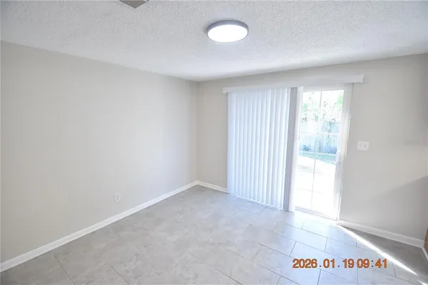 an empty room with a window