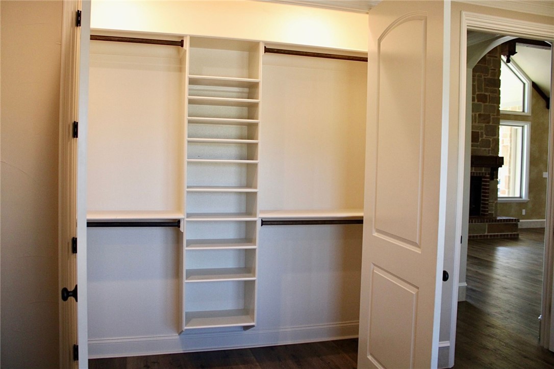 100 Deer Creek Drive Waco, TX 76708 - Photo 23 of 26 a view of closet area with empty racks