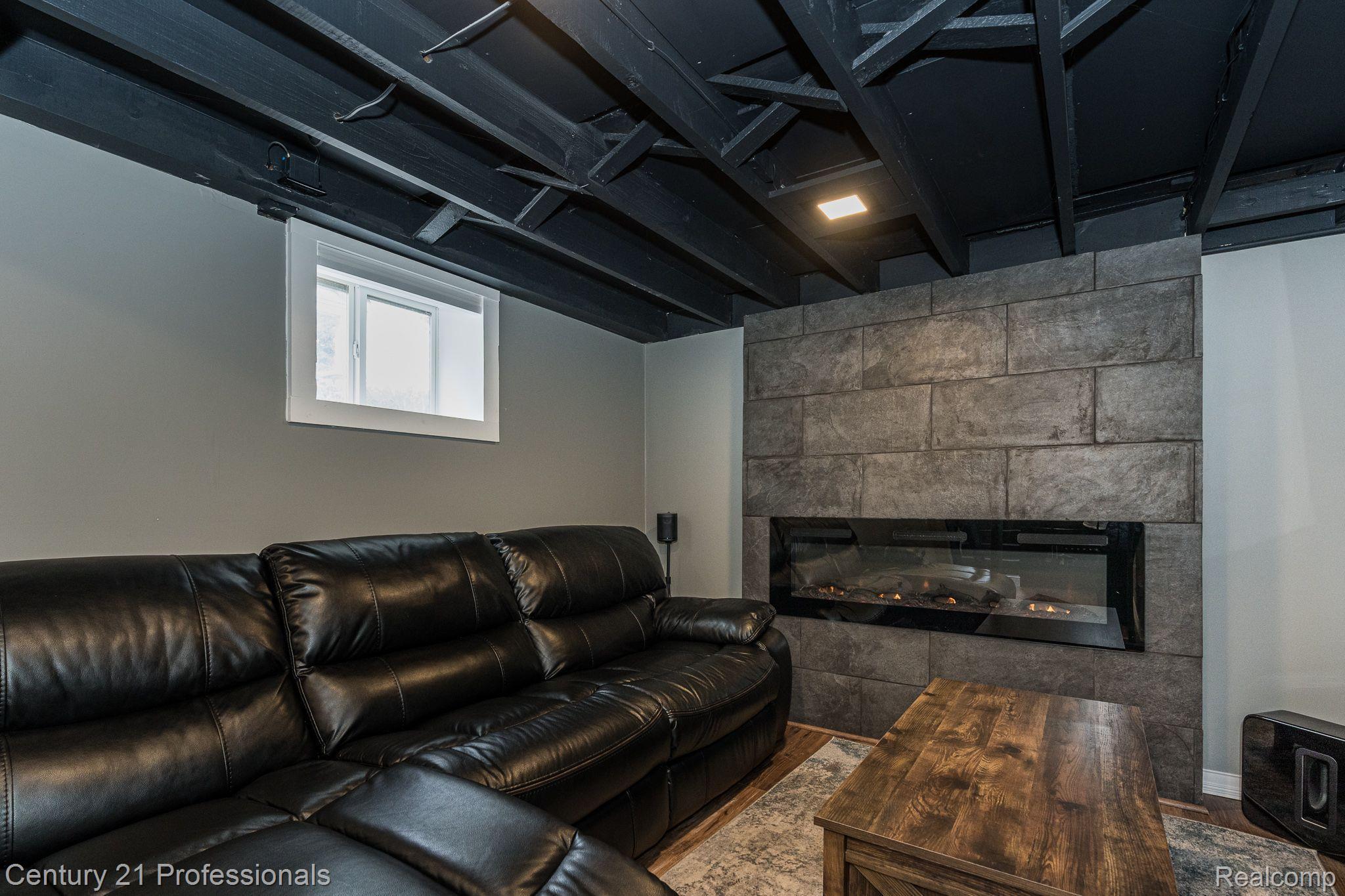 746 Ludlow Avenue Rochester, MI 48307 - Photo 24 of 34 Finished basement with fireplace