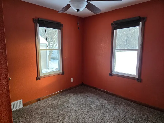 an empty room with a window
