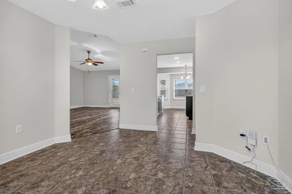 a view of a hallway with closet