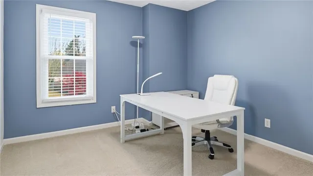 a view of a workspace with a window