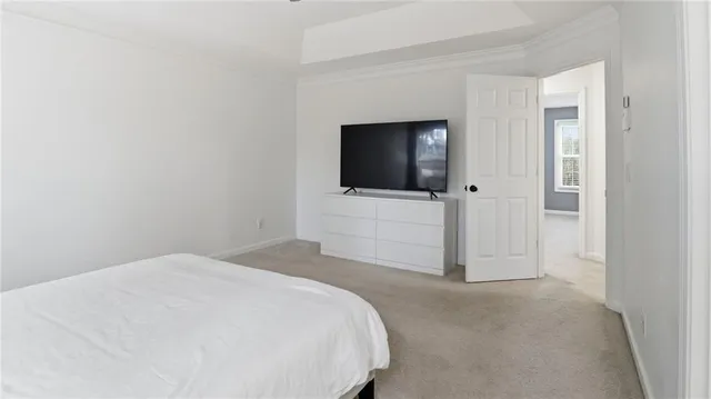 a view of a livingroom with a flat screen tv