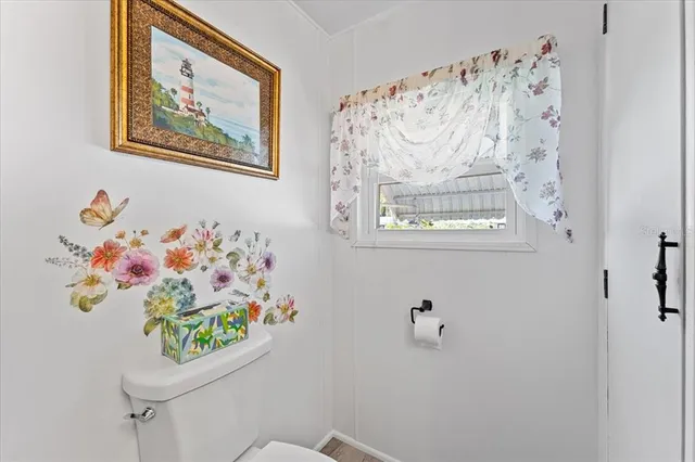 a garden view with a seating space