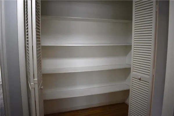 a close view of closet