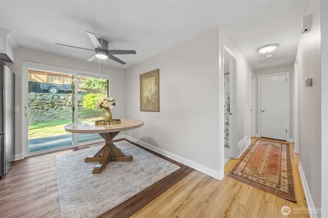 a living room with a couch and a window