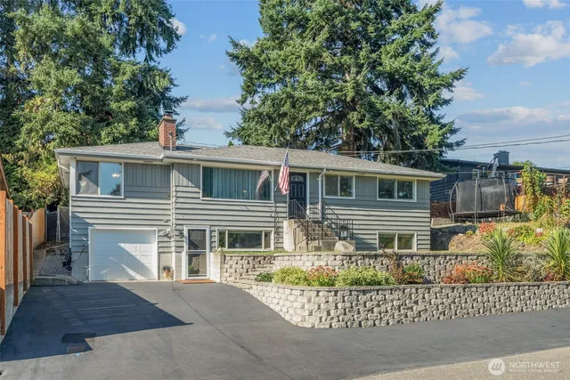 a house view with a garden space