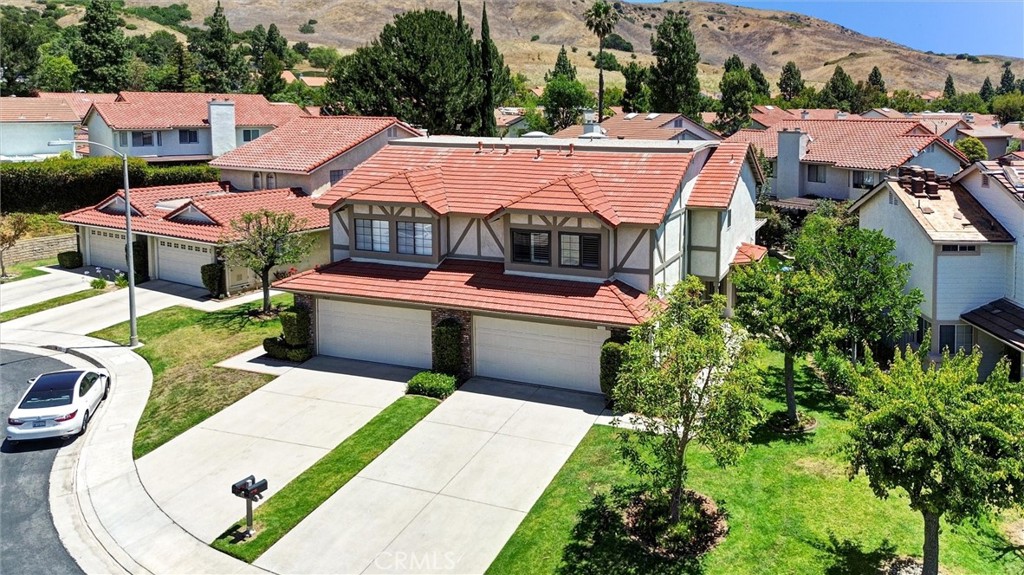 19605 Shadow Springs Way Porter Ranch, CA 91326 - Photo 25 of 33 Drone view of home.