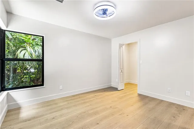 an empty room with a window