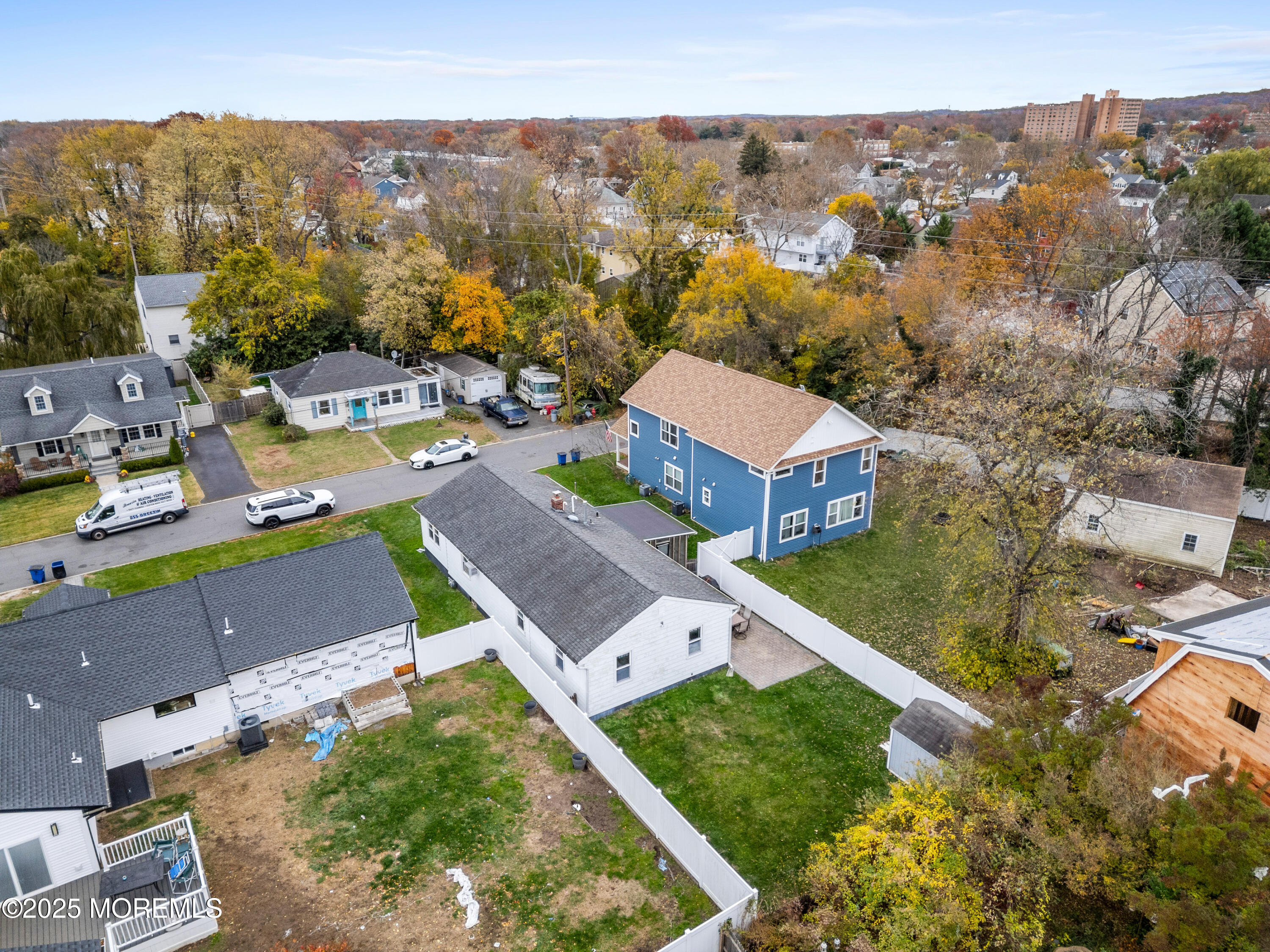 9 Monmouth Place Keyport, NJ 07735 - Photo 24 of 28 an aerial view of a house with a garden