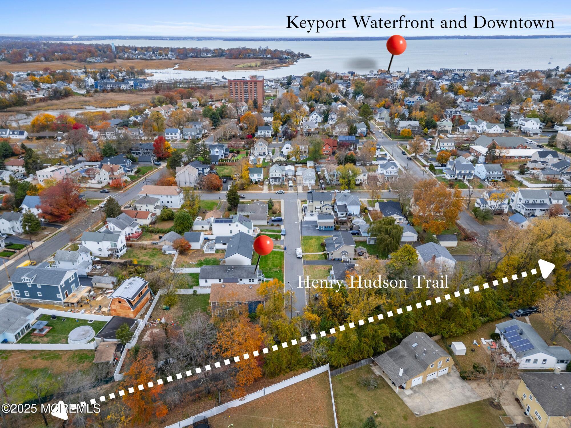 9 Monmouth Place Keyport, NJ 07735 - Photo 27 of 28 an aerial view of city