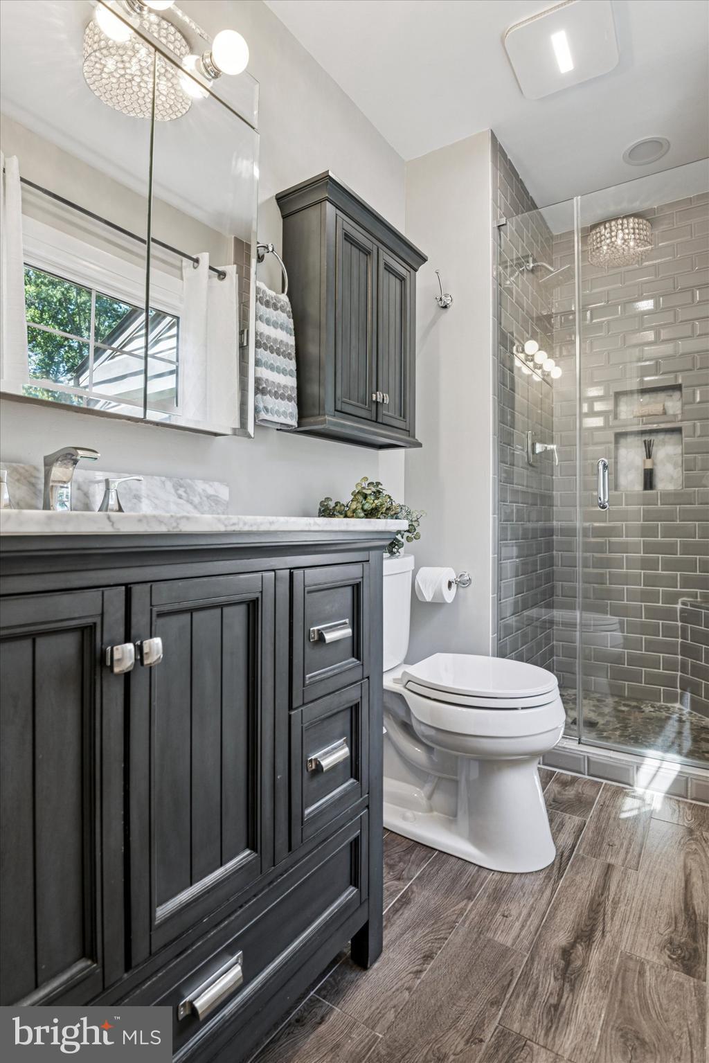 432 Spring Valley Road Media, PA 19063 - Photo 21 of 46 a bathroom with a toilet a sink and mirror