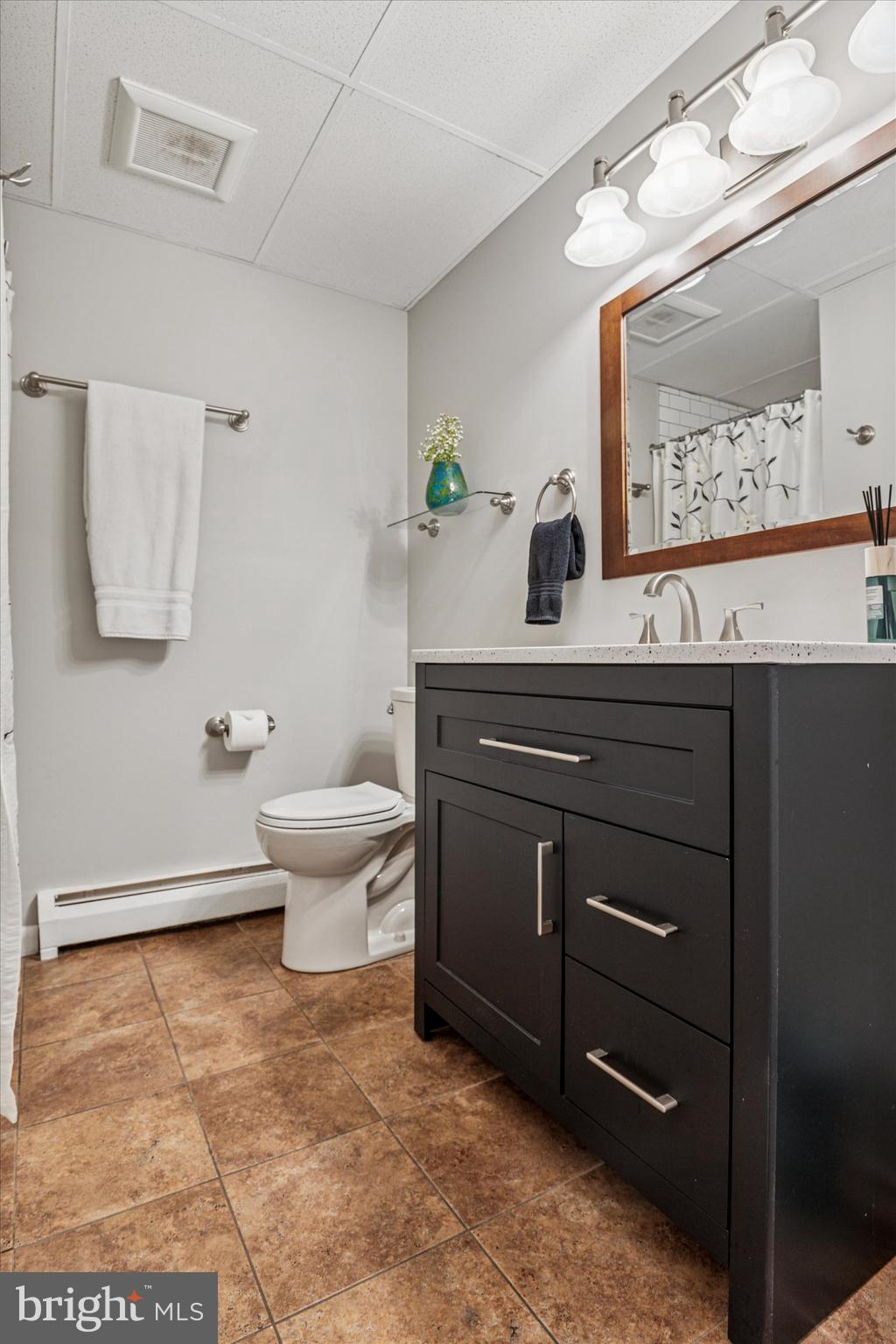 432 Spring Valley Road Media, PA 19063 - Photo 32 of 46 a bathroom with a sink a toilet and mirror