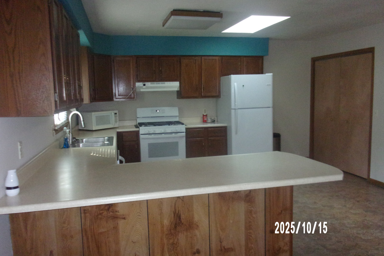 707 East Ash Street Watseka, IL 60970 - Photo 9 of 25 a kitchen with stainless steel appliances a refrigerator a sink a stove and white cabinets