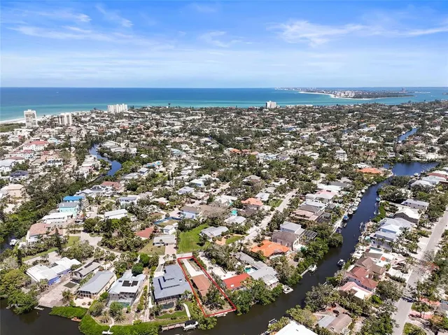 an aerial view of multiple house