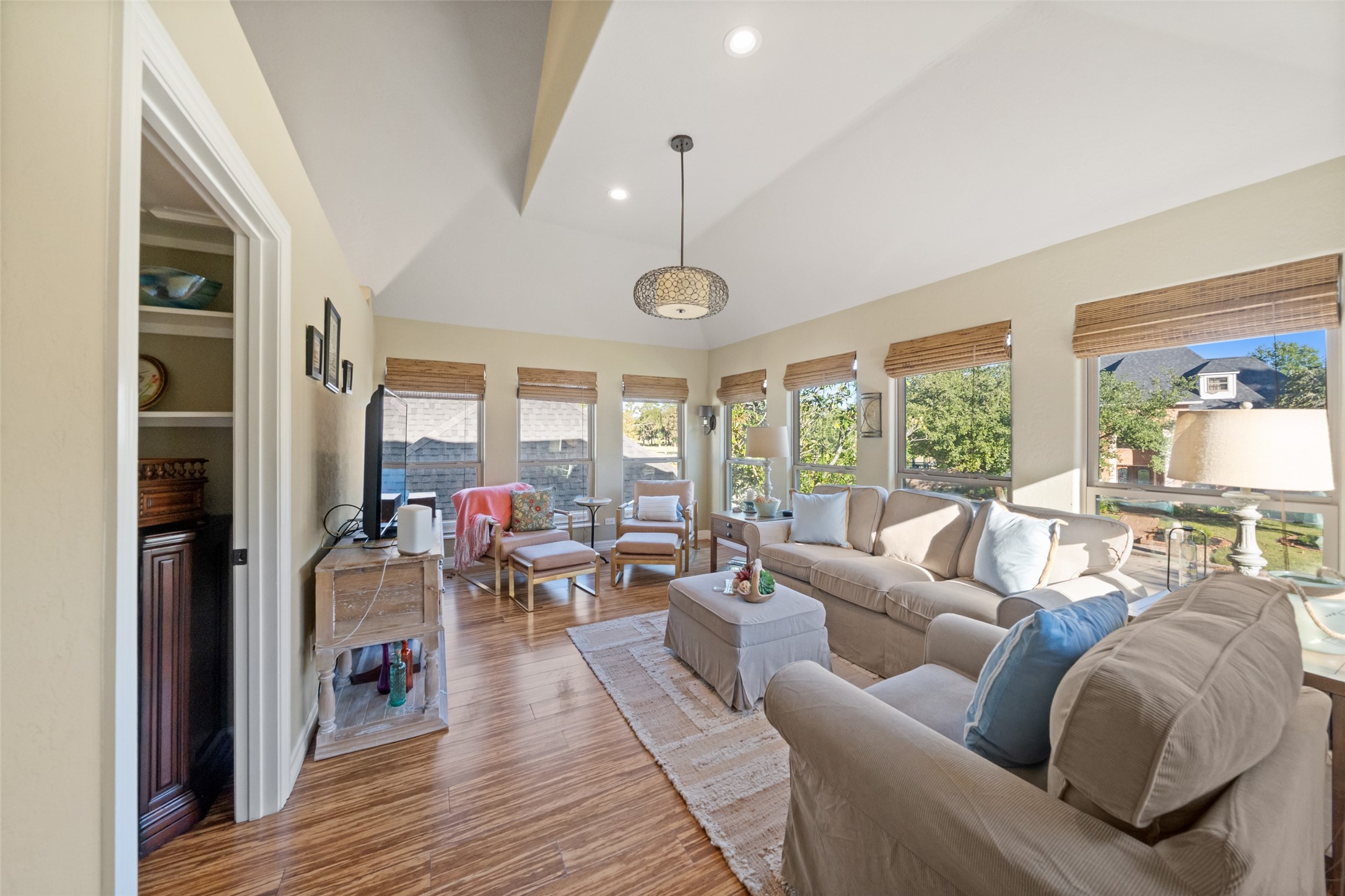 8314 Atascocita Lake Way Humble, TX 77346 - Photo 20 of 47 a living room with furniture and a large window