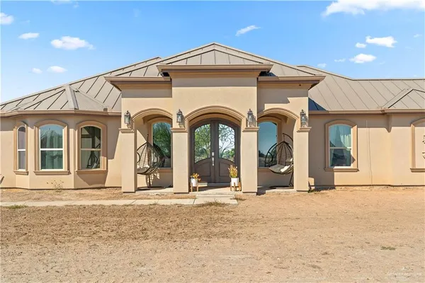 a front view of a house