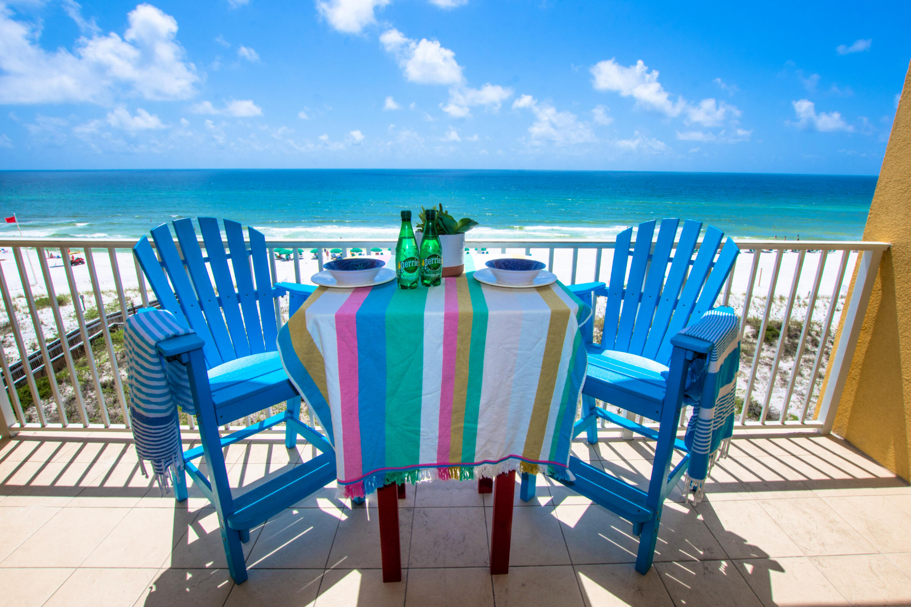 a view of a chairs in balcony