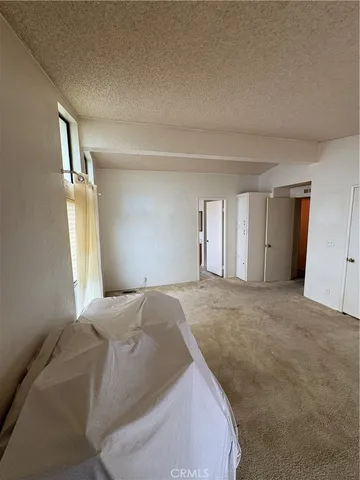 a view of a big room with closet and wooden floor