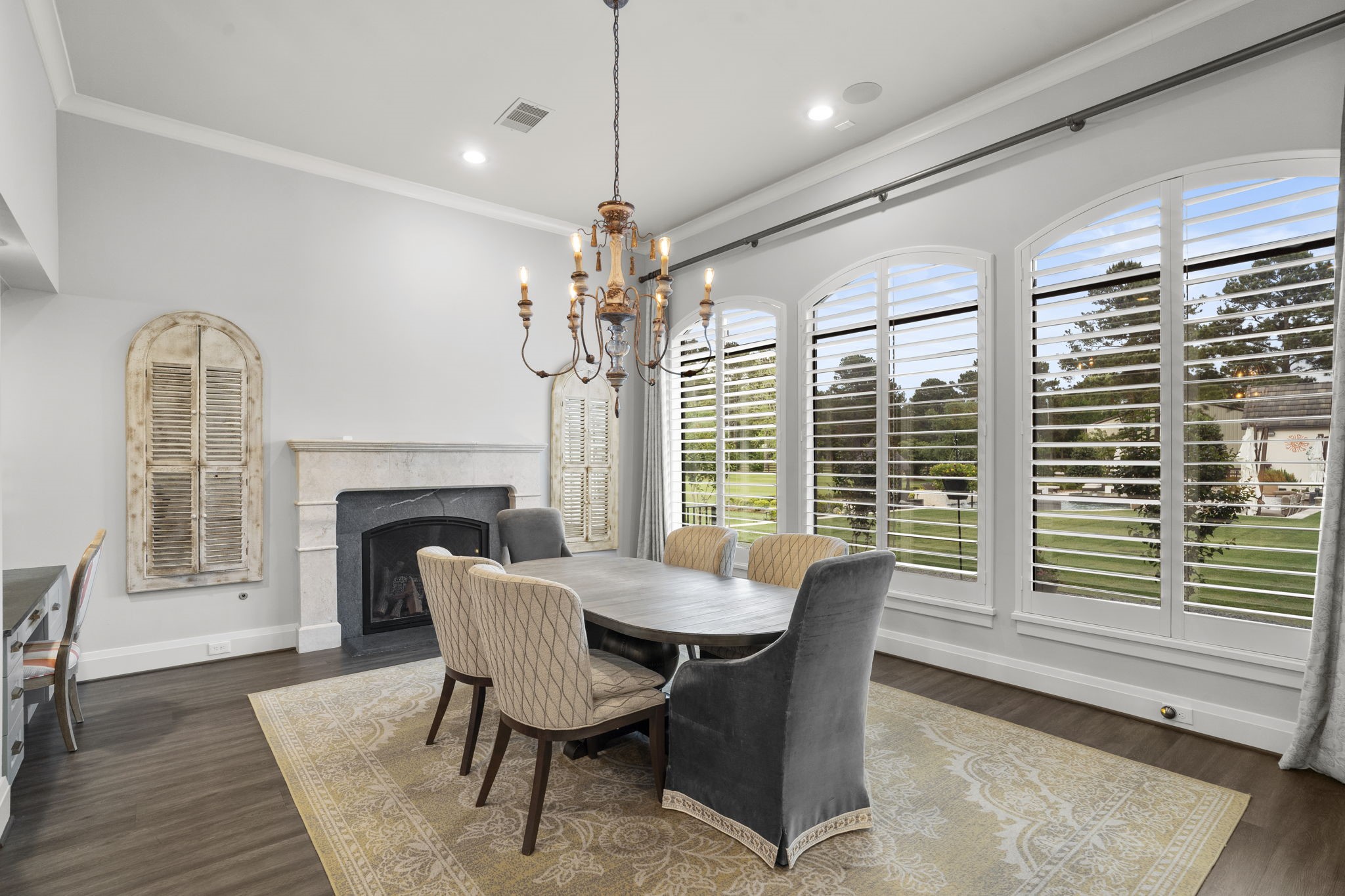 5 Willowcreek Ranch Road Tomball, TX 77377 - Photo 37 of 50 Dining space paired with a custom built-in desk for everyday function