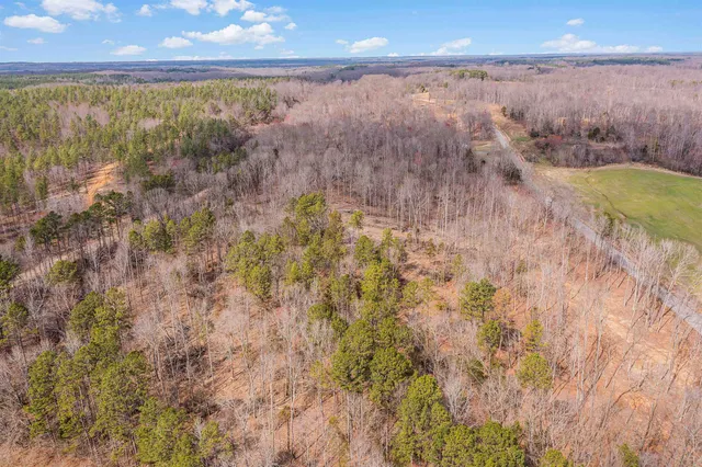 a view of a lake from a yard
