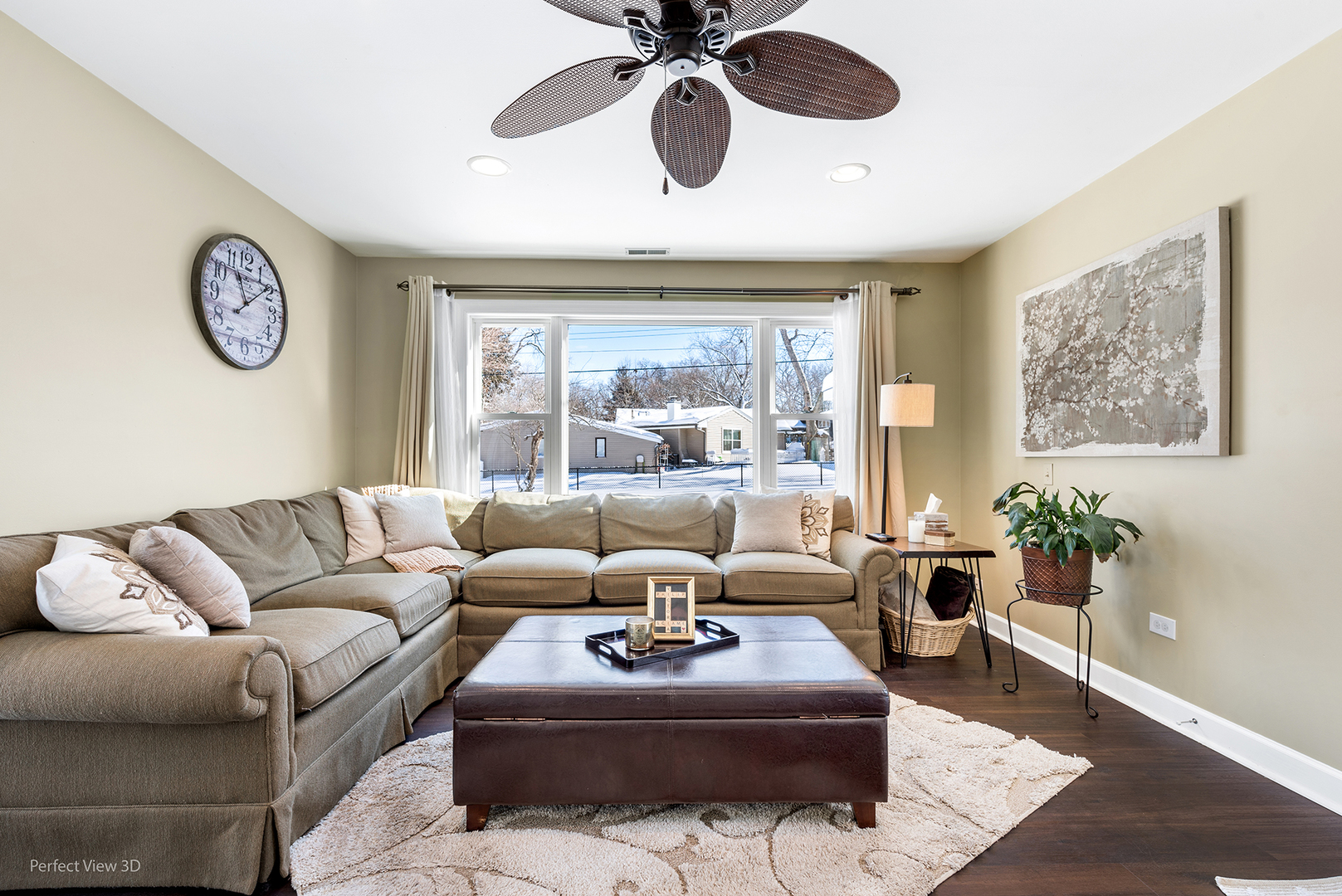 21 Crescent Road Lake Zurich, IL 60047 - Photo 9 of 24 a living room with furniture and a large window