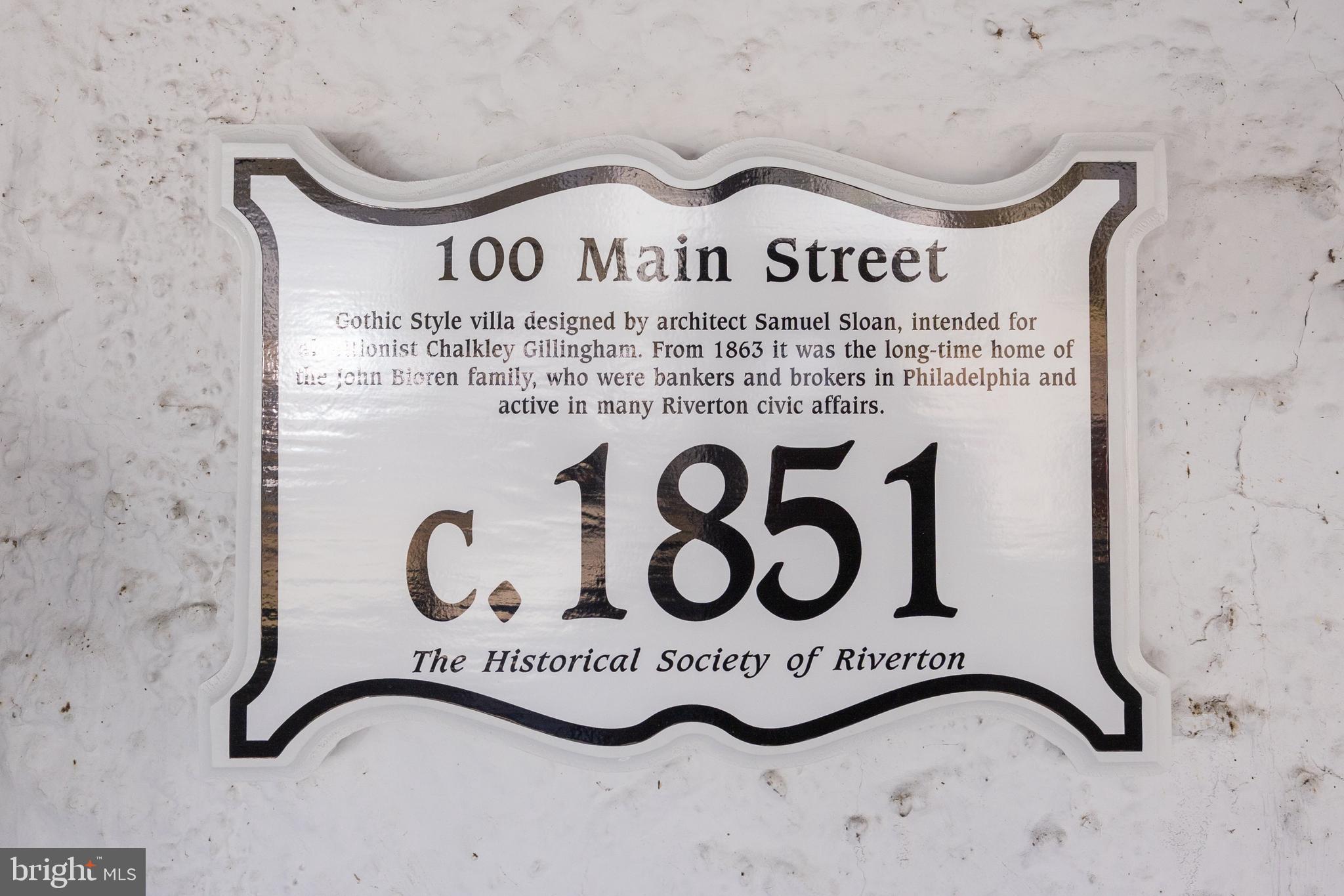 100 Main Street Riverton, NJ 08077 - Photo 6 of 44 a view of a sign in a bathroom