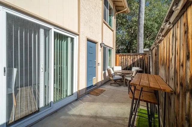 a view of balcony and patio