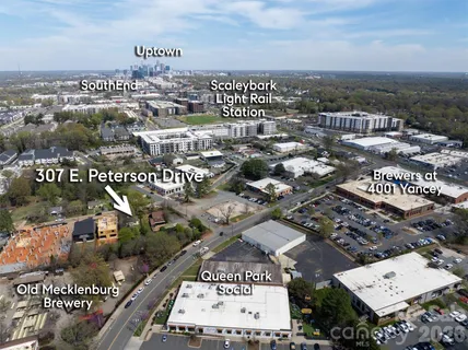 an aerial view of a city