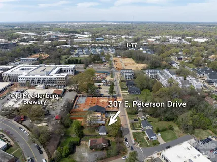 an aerial view of multiple house