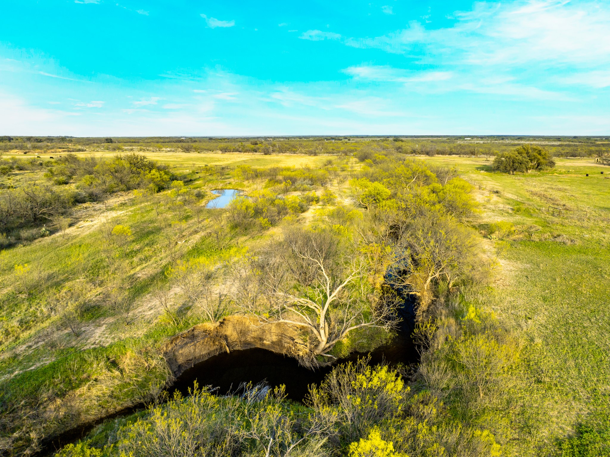 2145 County Road 320 Lohn, TX 76852 - Photo 24 of 39 Overview of rural landscape featuring a nearby body of water