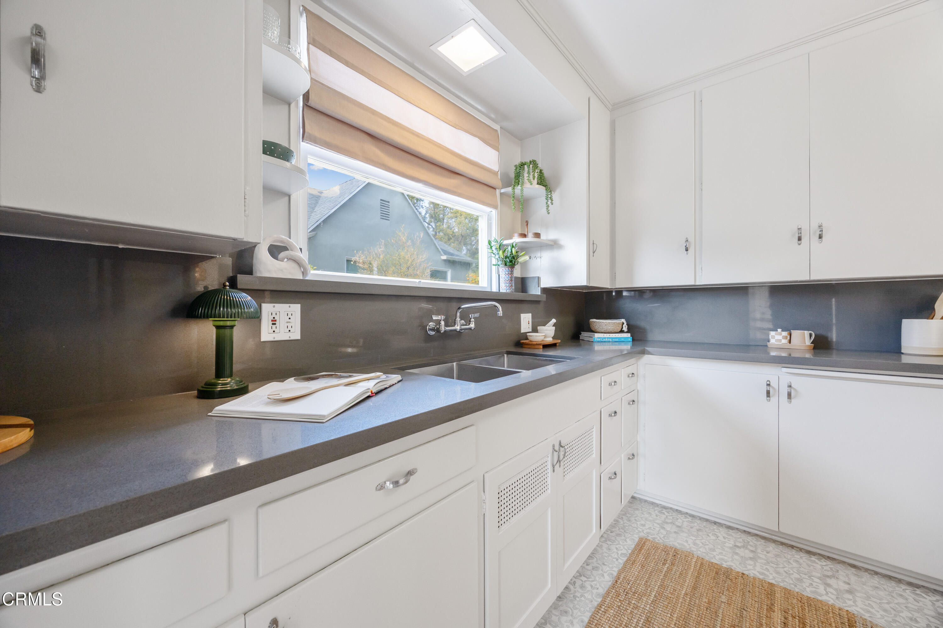 1766-1768 Whitefield Road Pasadena, CA 91104 - Photo 21 of 52 a kitchen with granite countertop white cabinets white appliances and a wide window
