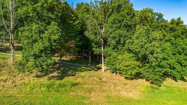 a view of a golf course with a lake