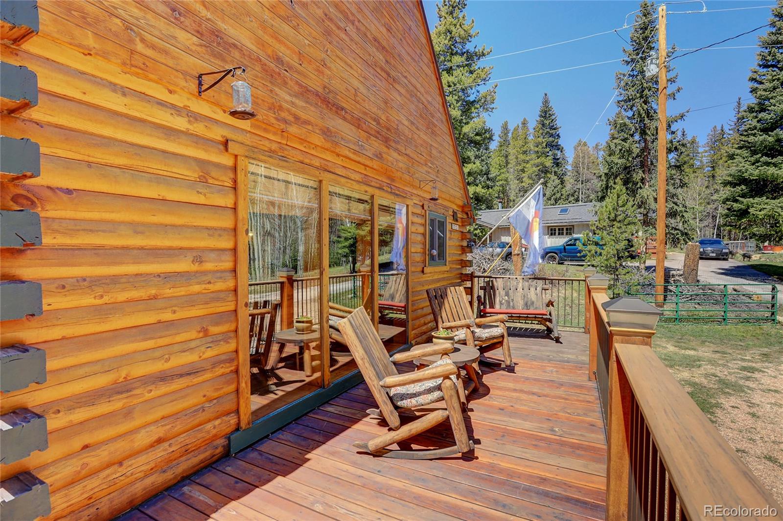 7721 County Road 43 Bailey, CO 80421 - Photo 17 of 49 a view of a balcony with chairs