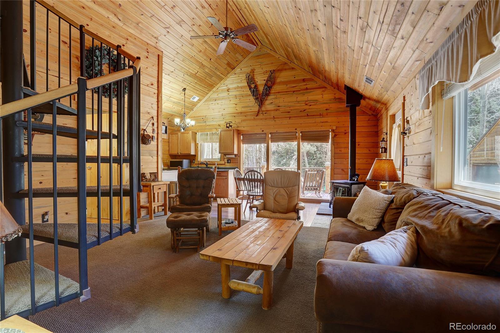 7721 County Road 43 Bailey, CO 80421 - Photo 22 of 49 a living room with furniture and a flat screen tv