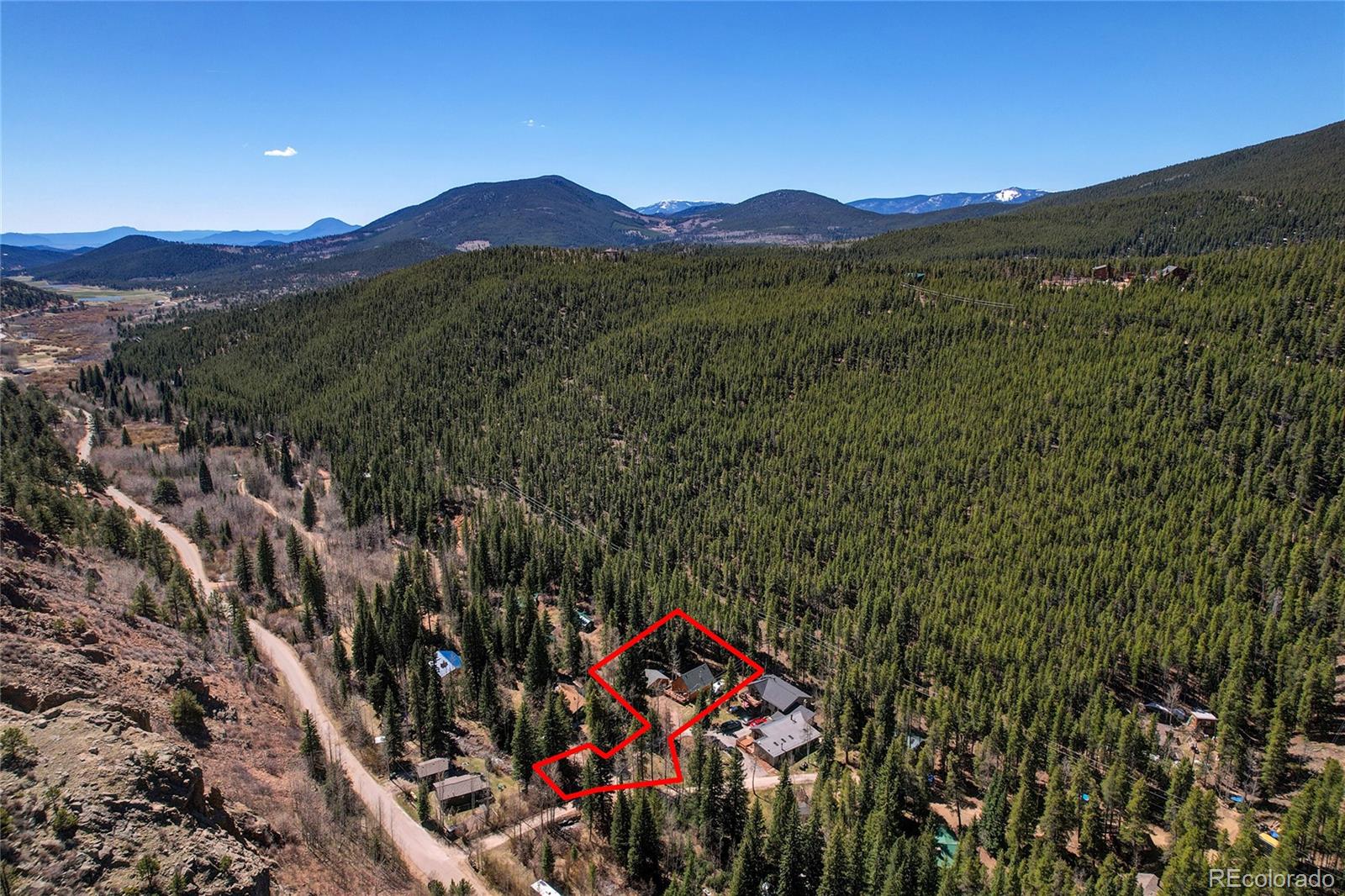 7721 County Road 43 Bailey, CO 80421 - Photo 45 of 49 a view of a lot of trees and mountains