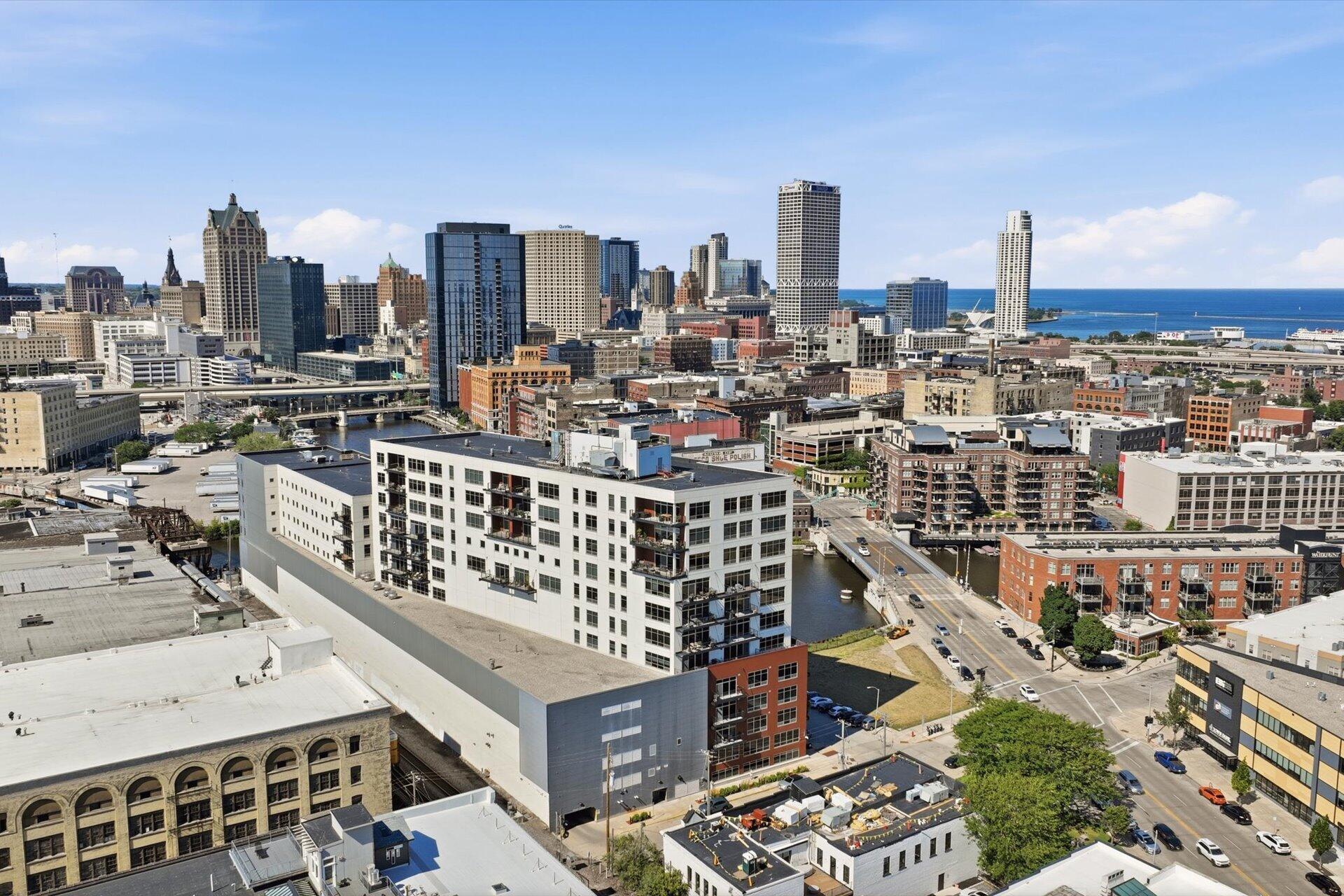 106 West Seeboth Street, Unit 920 Milwaukee, WI 53204 - Photo 48 of 51 Unbeatable downtown location just steps from the RiverWalk, Third Ward, Milwaukee Public Market, dining, shopping, and entertainment.