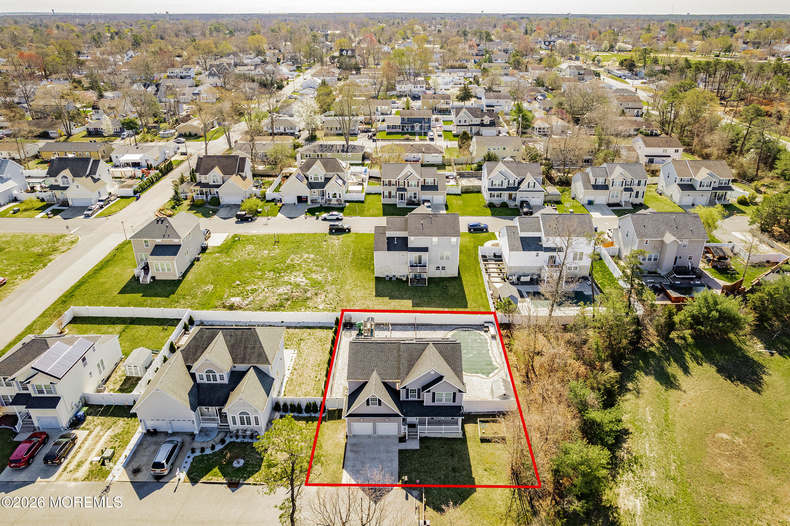 817 Locust Road Beachwood, NJ 08722 - Photo 40 of 52 03-Front Aerial with outline copy