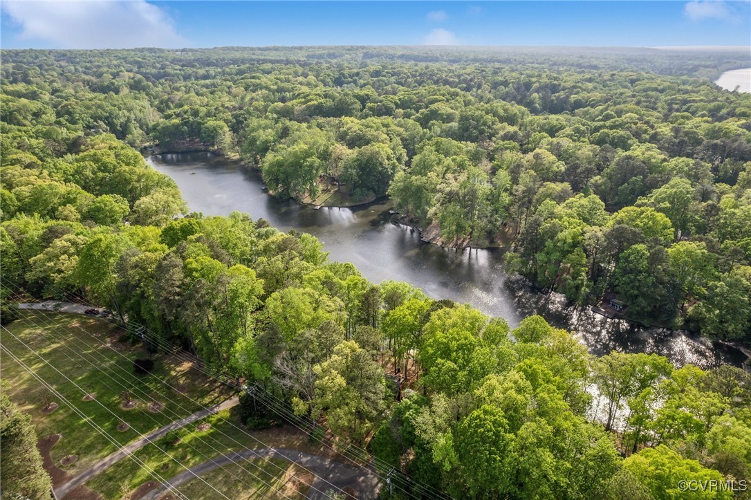 4460 Cheyenne Road Richmond, VA 23235 - Photo 44 of 47 Birds eye view of property with a wooded view and