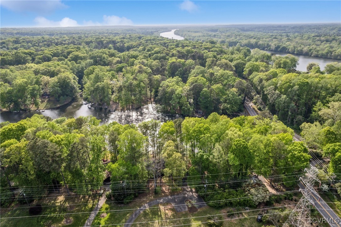 4460 Cheyenne Road Richmond, VA 23235 - Photo 46 of 47 Bird's eye view featuring a view of trees and a wa