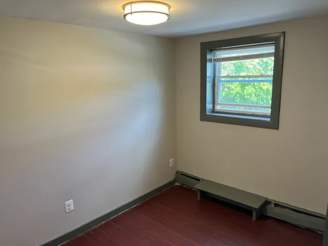 an empty room with a window
